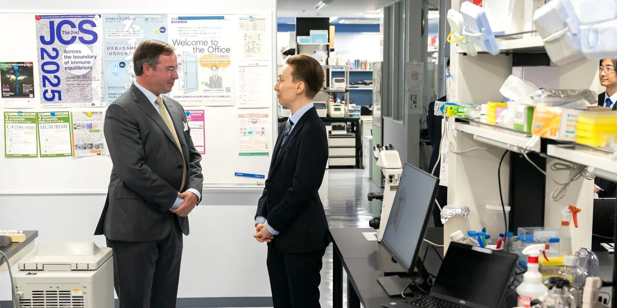 Visitt vum Ierfgroussherzog bei Lëtzebuerger Fuerscher a Japan | © SIP / Emmanuel Claude