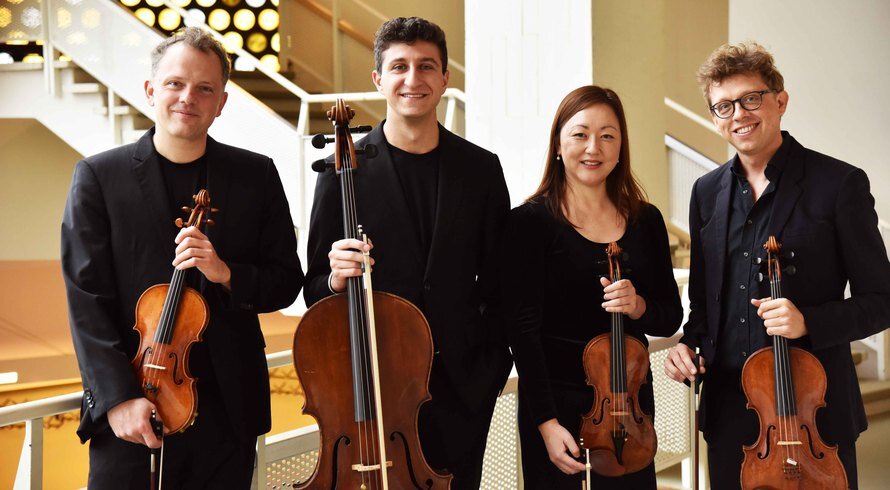 Museker vun de Berliner Philharmoniker an der Philharmonie